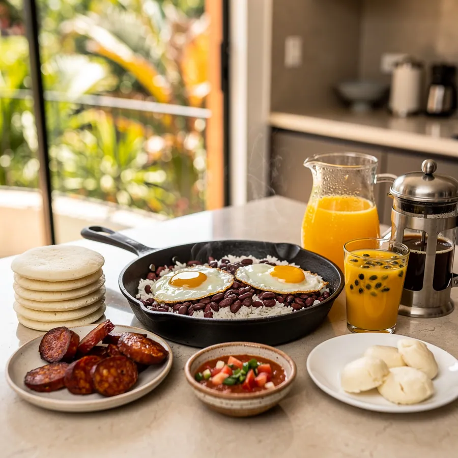 Calentado recovery brunch delivered to villa
