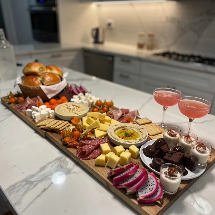 Girls' night grazing board with desserts Girls' night grazing board with desserts