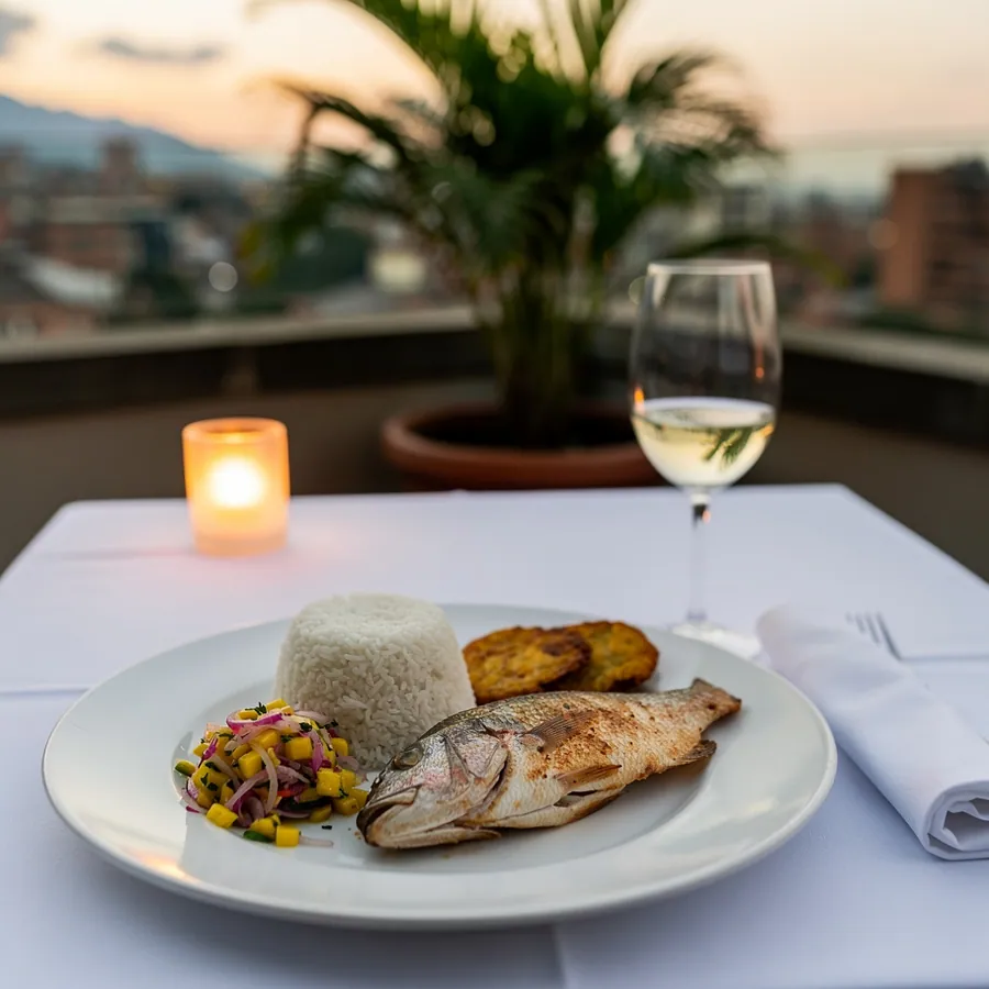 Red snapper dinner with coconut rice